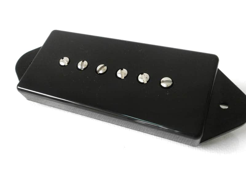 P90 Pickup Dog Ear BLACK A4 HOT Bridge Fits Gibson Epiphone Handcrafted by Q pickups Vintage image 1