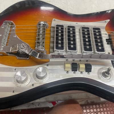 Tiesco (?) ET-460 electric guitar 1960,s - Sunburst image 8