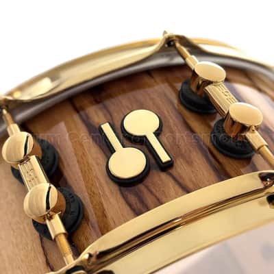Sonor SQ2 Heavy Beech Snare Drum 14x5.5 African Marble Gloss w/Gold Hardware image 6