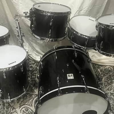 Custom Magnus Opus Drums 2026 - Midnight blue/black carbon fiber shells image 13
