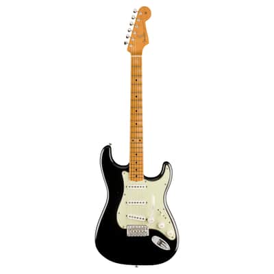 Used Fender Vintera II Road Worn '60s Stratocaster - Black w/Maple FB image 2