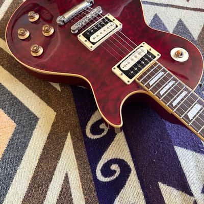 2012 Edwards by ESP E-LP-125SD/QM Les Paul - Black Cherry image 6