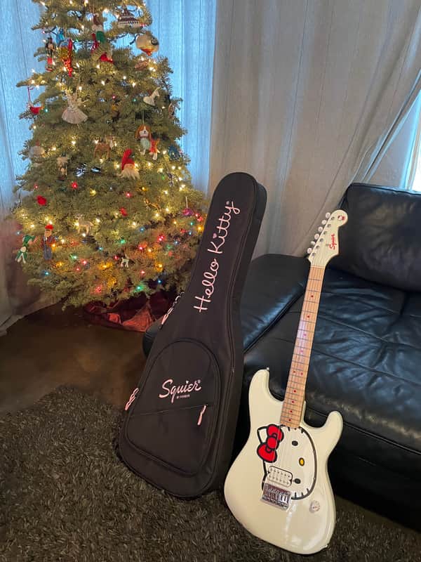 Fender Web Exclusive - Squier Hello Kitty Stratocaster - 2024 50th Anniversary Limited Edition, White image 1