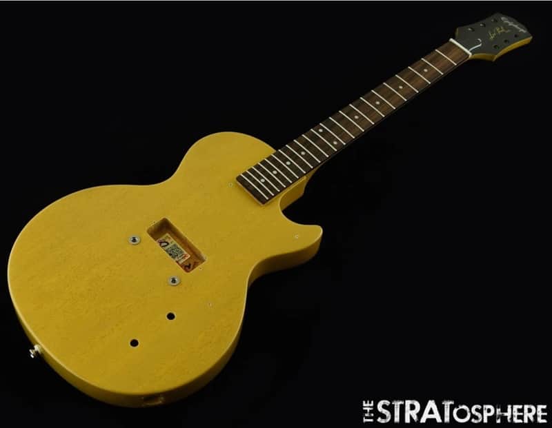 USED Epiphone Les Paul Junior Model BODY + NECK Mahogany TV Yellow image 1