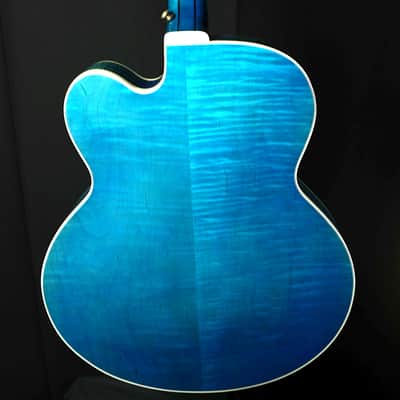 Heritage  Super Eagle 1998 Blue Sunburst Rare Archtop Guitar image 10