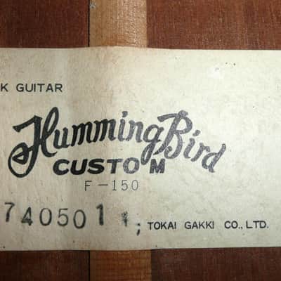 Tokai Humming Bird Custom F150 OOO size 1974 Natural image 5