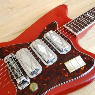 1967 Silvertone by Harmony 1488 Silhouette Vintage Guitar DeArmond Gold Foils image 7
