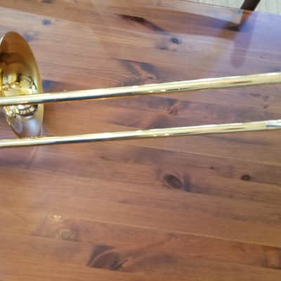 Yamaha YSL-448G Intermediate Bb/F Trombone 2010s - Lacquered Brass image 7