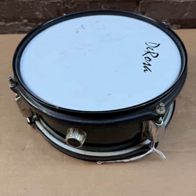 DeRosa 10" Snare Drum Green Finish Black Hoops Used image 6