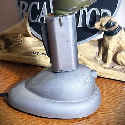 Vintage 1950's Shure CR20SLJ Microphone w/PTT grip & EV S36 stand, works strong image 3