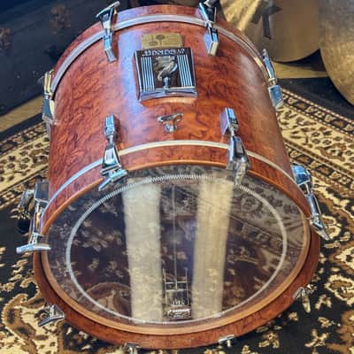 VINTAGE 1980's Sonor 17x20 Signature Horst Link Heavy Beech Shell Bass Drum in African Bubinga image 3