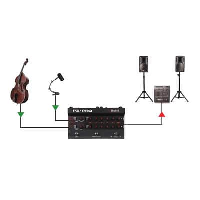 Radial Engineering PZ-PRO Acoustic instrument preamp, 2 ch w/dual EQ, 48V mic in, Radial DI image 9