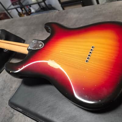 1977 Fender Stratocaster Sunburst Ash Body HT LH Left Hand Hardtail American Vintage 70s Aged Relic USA Road Worn Lefty Strat Hard Tail Guitar image 8