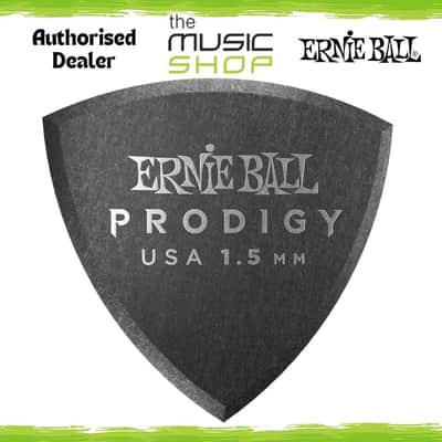 Ernie Ball Prodigy Shield 1.5mm Black Guitar Picks, 6 Pack - 9331 image 1