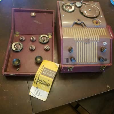 Webster-Chicago Wire Recorder all original 6SN7 6V6 tube amp AlNiCo tiny driver mono 288-1R  1950s - red-brown tolex image 1