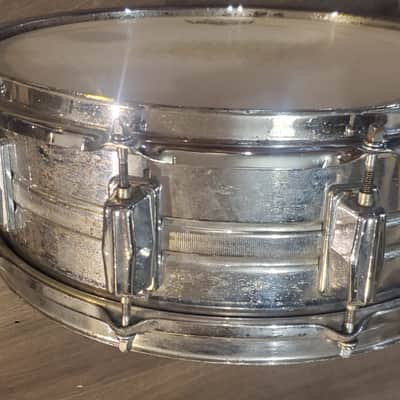 Pearl STEEL / ACIER SNARE 14'' x 5'' 1985 - CHROME image 9