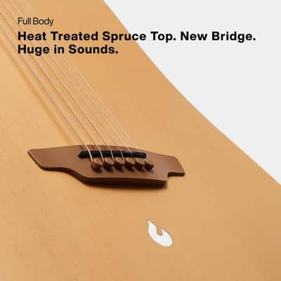 Refurbished LAVA ME 4 Solid Spruce Top Series,HILAVA 2.0 Smart Acoustics Electric Guitars,right handed,with 3.5 inch TouchScreen,FreeBoost 2.0, AirFlow Bag, Woodgrain Brown/Burlywood,36 inch image 4