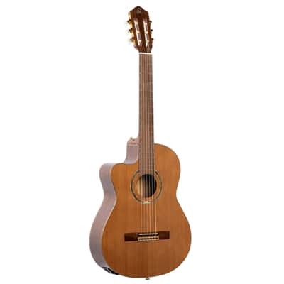 Ortega RCE159MN-L Performer Series Solid Cedar Top Mahogany Neck Cutaway Nylon 6-String Classical Acoustic-Electric Guitar w/Gig Bag For Left Hand Player image 6