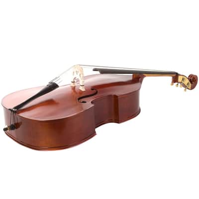 Palatino VB-029 Bergamo Solid Hand-Carved Upright Bass + Carrying Bag, 3/4 Size image 2