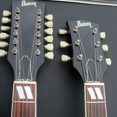 Burny  Jimmy Page Red RSG-140 Double Neck Guitar CIRCA 1992 Cherry Red image 17