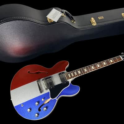 2024 Gibson ES-335 Custom Shop 1964 Reissue Semi-Hollow Dealer Select ~ Patriot Sparkle image 13