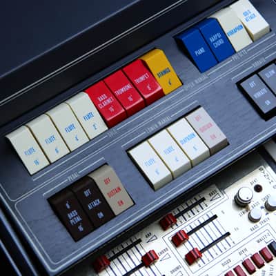 (Video) *Serviced* c.1970s Welson Meteor Super Rare Vintage Italian Combo Organ w/ Roland Style Magic Band Rhythm Drum Machine Section, Lid & Case | Italian Synthesiser Analog Synth Organ Double Manual Bass Made in Italy image 2