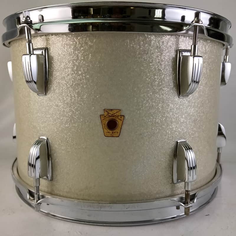 Ludwig 12"Silver Sparkle Tom Drum Vintage60s 3Ply Natural Maple Keystone Classic image 1