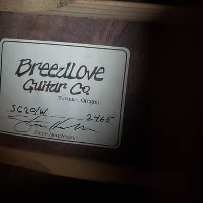 Breedlove SC20/W | 1990's Serial No. 2465 | Highly Figured Flamed Walnut | Signed Steve Henderson image 14