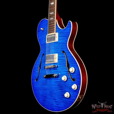 Collings SoCo Deluxe Premium Flame Maple Top Rosewood Fingerboard Lollar Low Wind Imperial Humbuckers Sapphire Blue image 2