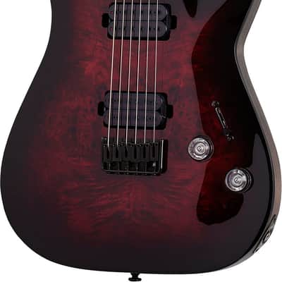 Schecter Omen Elite-6 Electric Guitar, Black Cherry Burst image 3