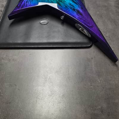 Jackson RR3 Randy Rhoads Pro EERIE DESS SWIRL MIJ Japan Offset Flying V with USA Custom Shop SKB Flight Case image 18