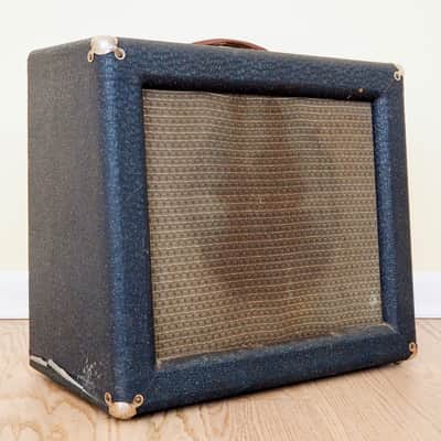 1960 Ampeg Guitaramp 518 Dolphin Special Vintage Tube Amp 1x12 Navy Random Flair image 1