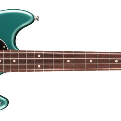 Fender American Professional Classic Mustang Bass Rosewood FB Faded Sherwood Green Metallic with Bag image 1