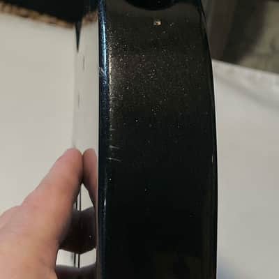 2020 Indonesian Kramer Nightswan Metallic Jet Black Guitar Body Floyd Ready 24.75" image 11