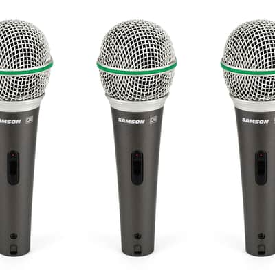 Samson Q6 3 Pack Compact Super Cardioid Dynamic Microphones image 1