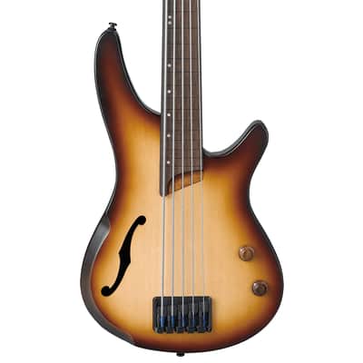 Ibanez Bass Workshop SRH505F - Natural Browned Burst Flat image 1