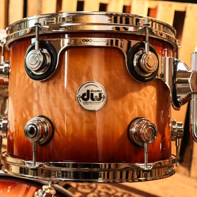 DW Collector's Natural To Deep Red Burst Over Quilted Maple Kit - SO#1134318 image 5