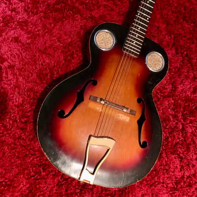 Mindboggling Silvertone Dan Electro Frankenburst image 2