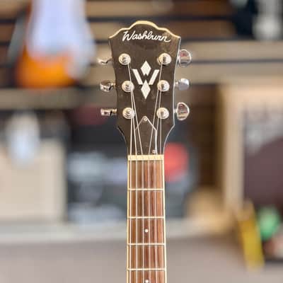 Washburn HB30 Hollowbody Electric Guitar, Tobacco Burst image 3