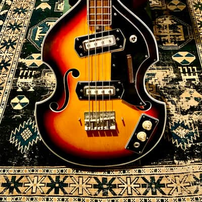 1970s Ventura Violin Bass Japan Sunburst FujiGen Teisco MIJ Hollow Body image 1