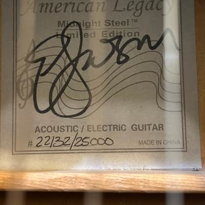 Esteban American Legacy Acoustic/Electric Original case, Candy and Autographed COA 2000’s - Midnight Steel image 6