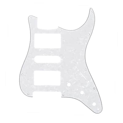11-Hole HSH Strat Pickguard (Square Corner) - 4-Ply Blue Pearl image 3