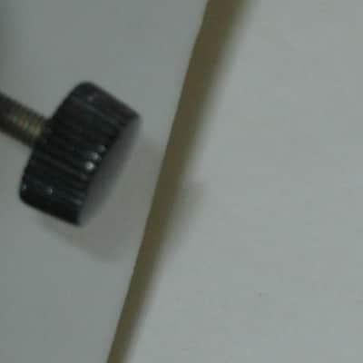 ONE used genuine Boss thumb screw (black hard plastic head) 1990s -2010s - HEAD: Black hard plastic- Top Side has light surface cloudiness, outer sides are ribbed - have some tiny nicks /  threaded shaft is silver color metal (but has discoloration) image 13