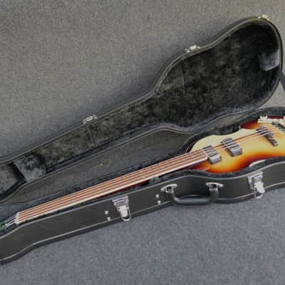 Hofner HCT-500/1-CV Cavern Custom Conversion Beatle Bass Brown burst Tea Cups Cream Switches & Hard Case image 2