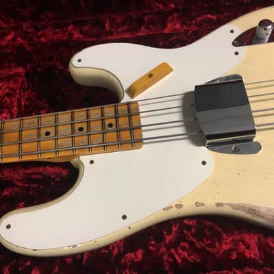 2022 Fender 55 Precision Bass Relic Custom Shop - Authorized Dealer - Only 8.7lbs Vintage White - SAVE! image 5