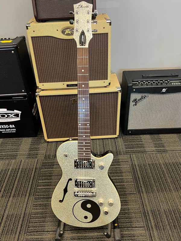 Gretsch Electromatic Silver Sparkle Jet Semi-Hollow Electric Guitar image 1