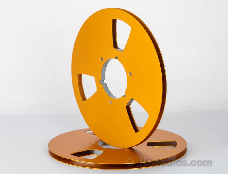 Aluminum Empty Tape Reel for Reel To Reel Tape Recorder (Single)– 10.5 inch –Golden Color 1Yr WRT image 1