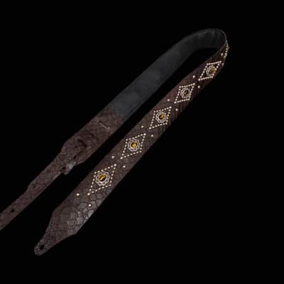 Carlino Chocolate scale leather tiger eye strap 2026 - Chocolate scale leather image 4