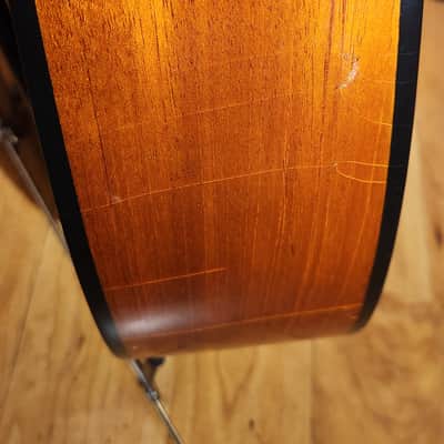 Amazing Hand Crafted Steel-String Acoustic Guitar Tobacco Burst 12 Fret Cutaway-Ebony Board-Spruce Top-Mahogany Back & Sides image 12