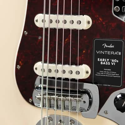 Fender Vintera III Early '60s Bass VI - Olympic White with Gig Bag image 10